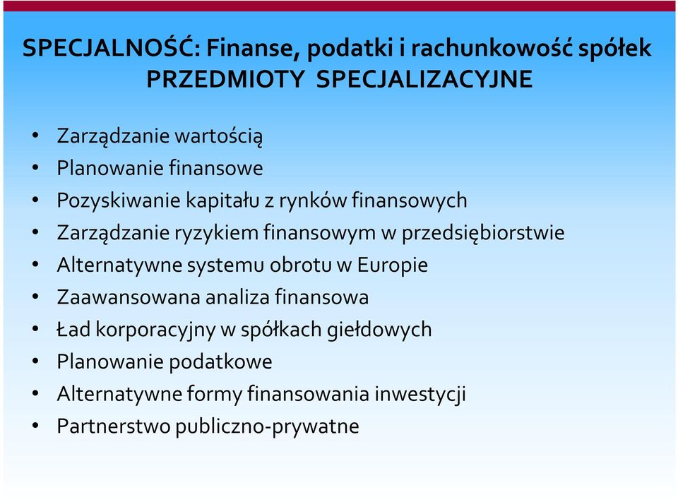 przedsiębiorstwie Alternatywne systemu obrotu w Europie Zaawansowana analiza finansowa Ład korporacyjny