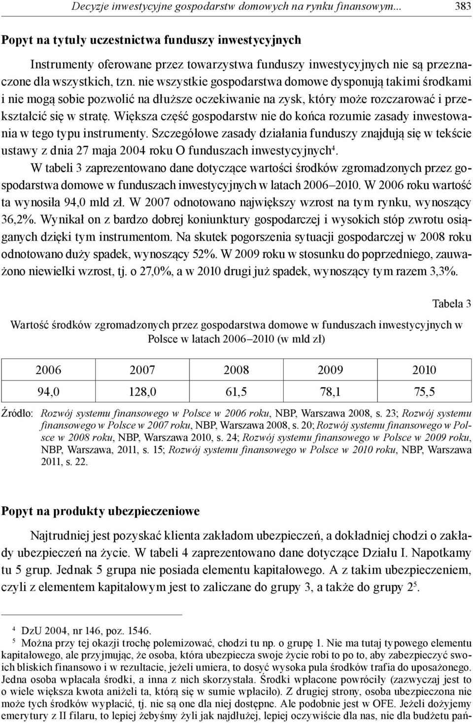 nie wszystkie gospodarstwa domowe dysponują takimi środkami i nie mogą sobie pozwolić na dłuższe oczekiwanie na zysk, który może rozczarować i przekształcić się w stratę.