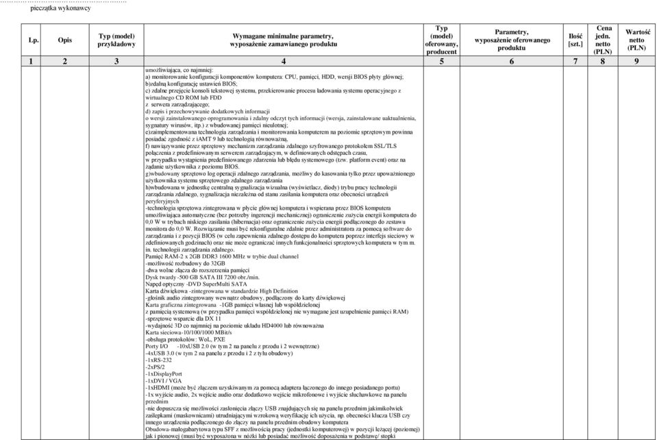 wersji zainstalowanego oprogramowania i zdalny odczyt tych informacji (wersja, zainstalowane uaktualnienia, sygnatury wirusów, itp.