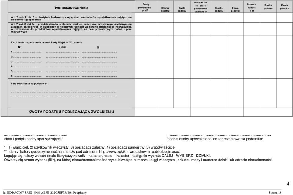 2 pkt 5a przedsiębiorców o statusie centrum badawczo-rozwojowego uzyskanym na zasadach określonych w przepisach o niektórych formach wspierania działalności innowacyjnej, w odniesieniu do przedmiotów