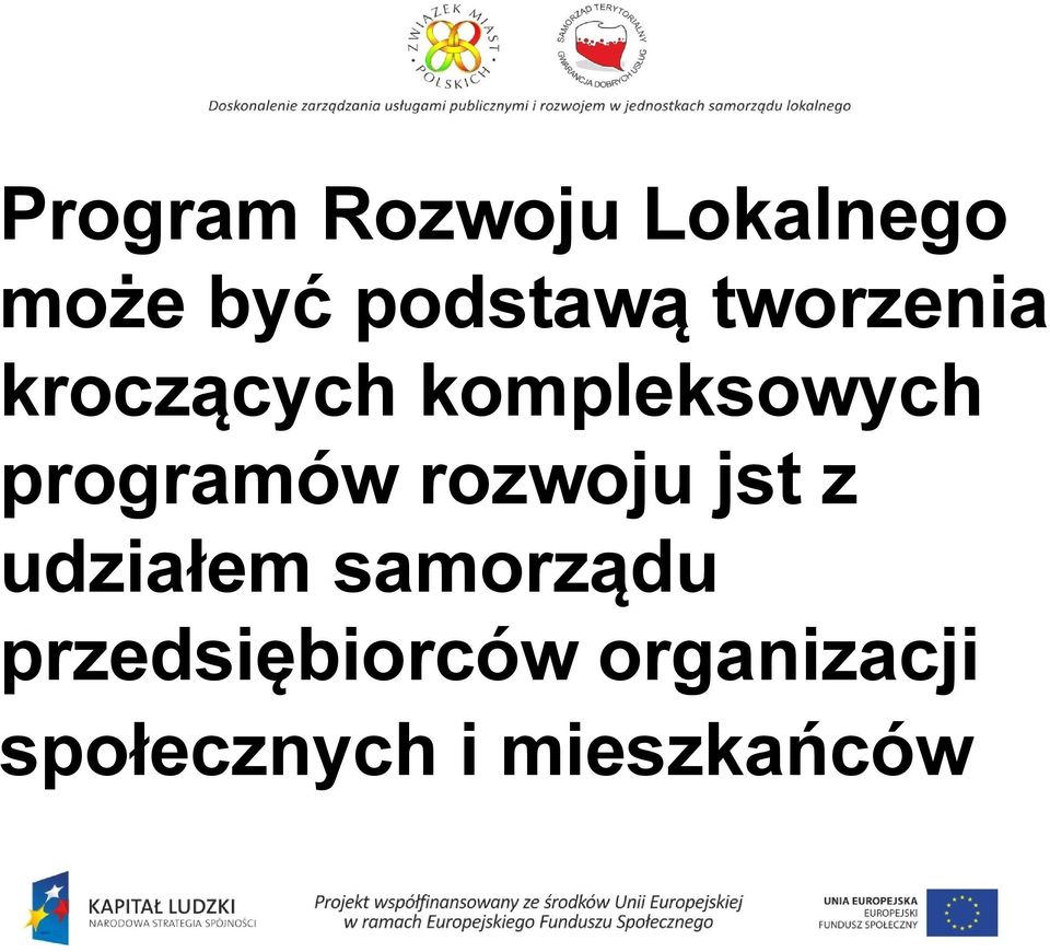 programów rozwoju jst z udziałem samorządu