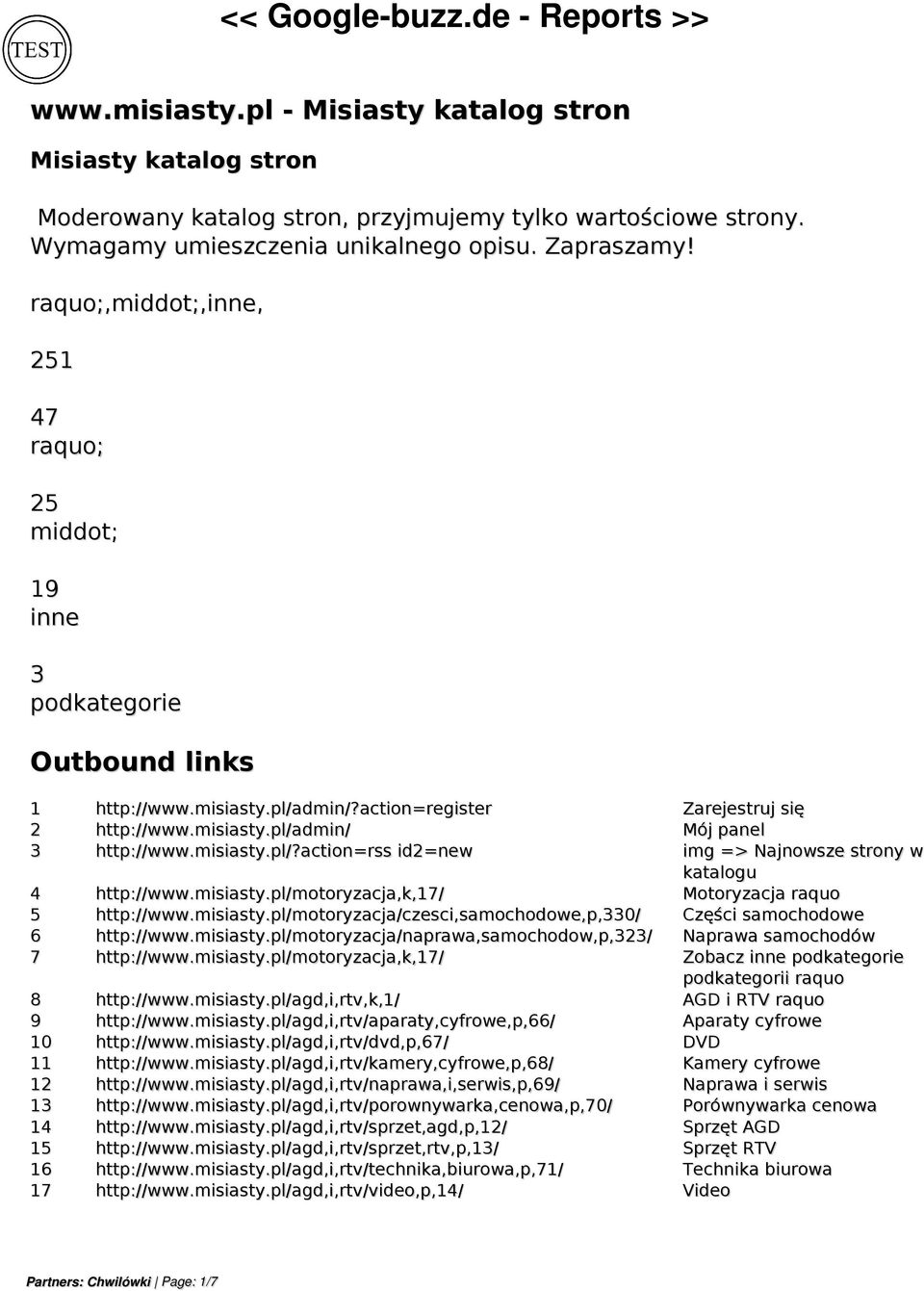 misiasty.pl/motoryzacja,k,17/ 5 http://www.misiasty.pl/motoryzacja/czesci,samochodowe,p,330/ 6 http://www.misiasty.pl/motoryzacja/naprawa,samochodow,p,323/ 7 http://www.misiasty.pl/motoryzacja,k,17/ 8 http://www.