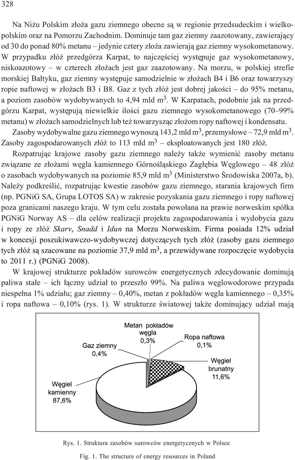 W przypadku z³ó przedgórza Karpat, to najczêœciej wystêpuje gaz wysokometanowy, niskoazotowy w czterech z³o ach jest gaz zaazotowany.