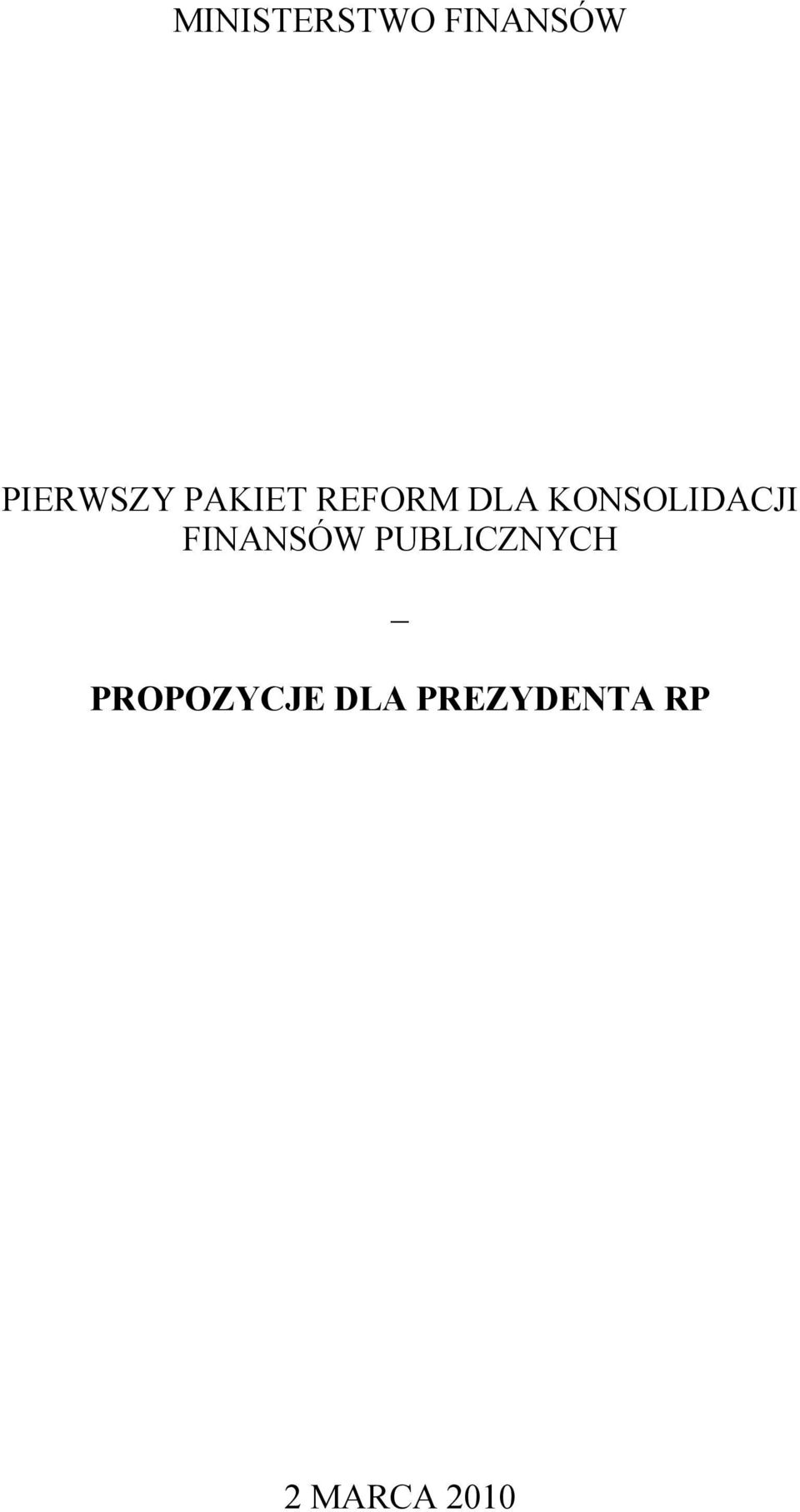 FINANSÓW PUBLICZNYCH