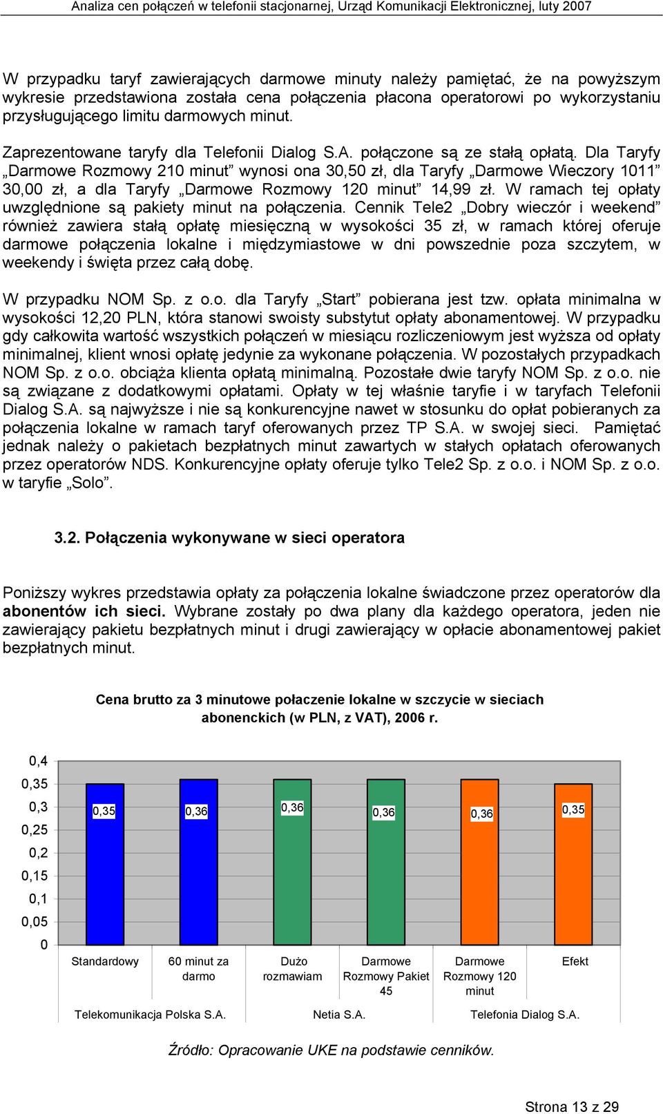 Dla Taryfy Rozmowy 210 minut wynosi ona 30,50 zł, dla Taryfy Wieczory 1011 30,00 zł, a dla Taryfy Rozmowy 120 minut 14,99 zł. W ramach tej opłaty uwzględnione są pakiety minut na połączenia.