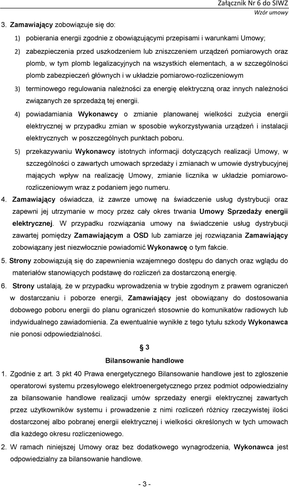 za energię elektryczną oraz innych należności związanych ze sprzedażą tej energii.