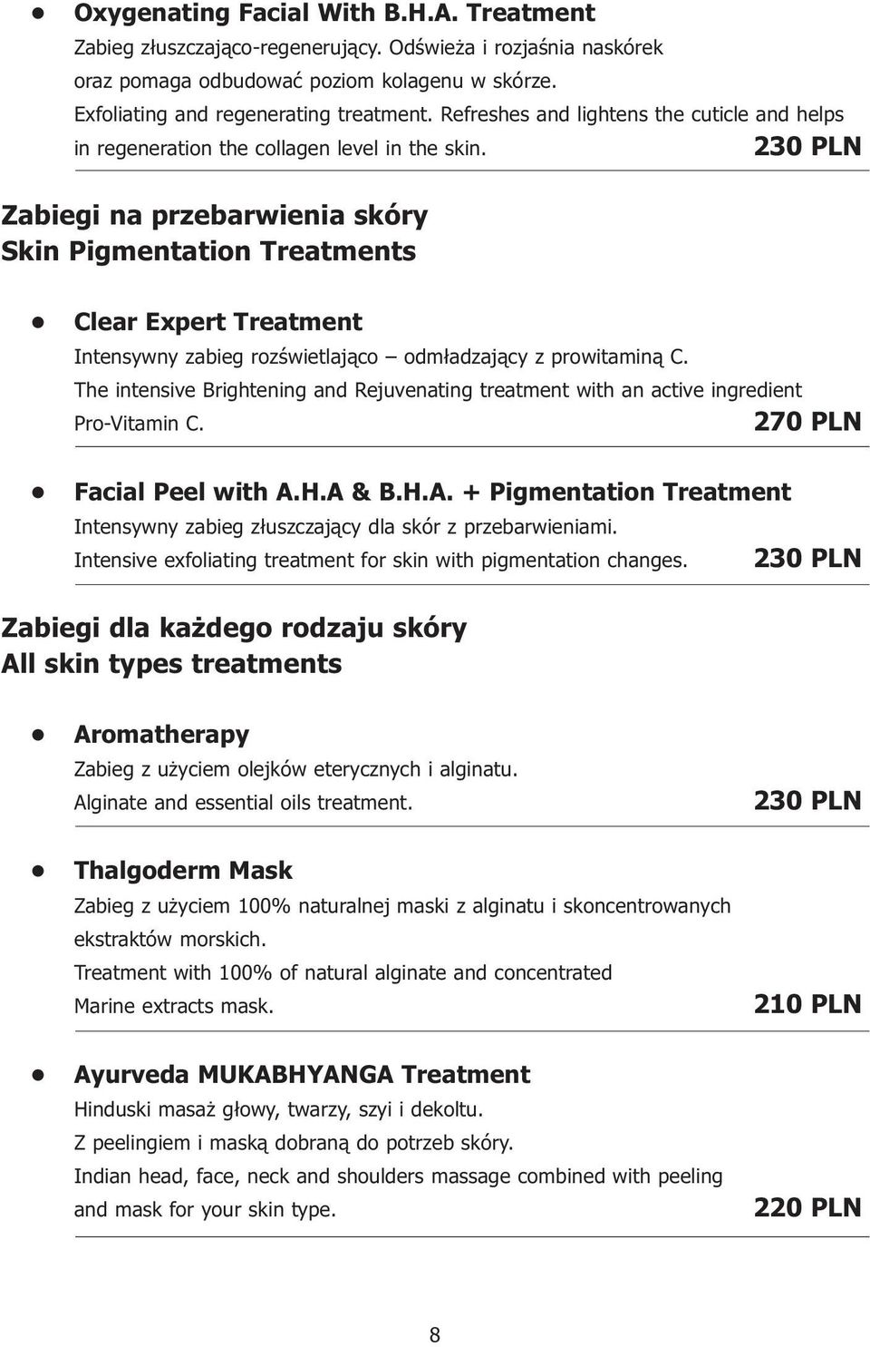 Zabiegi na przebarwienia skóry Skin Pigmentation Treatments Clear Expert Treatment Intensywny zabieg rozświetlająco odmładzający z prowitaminą C.