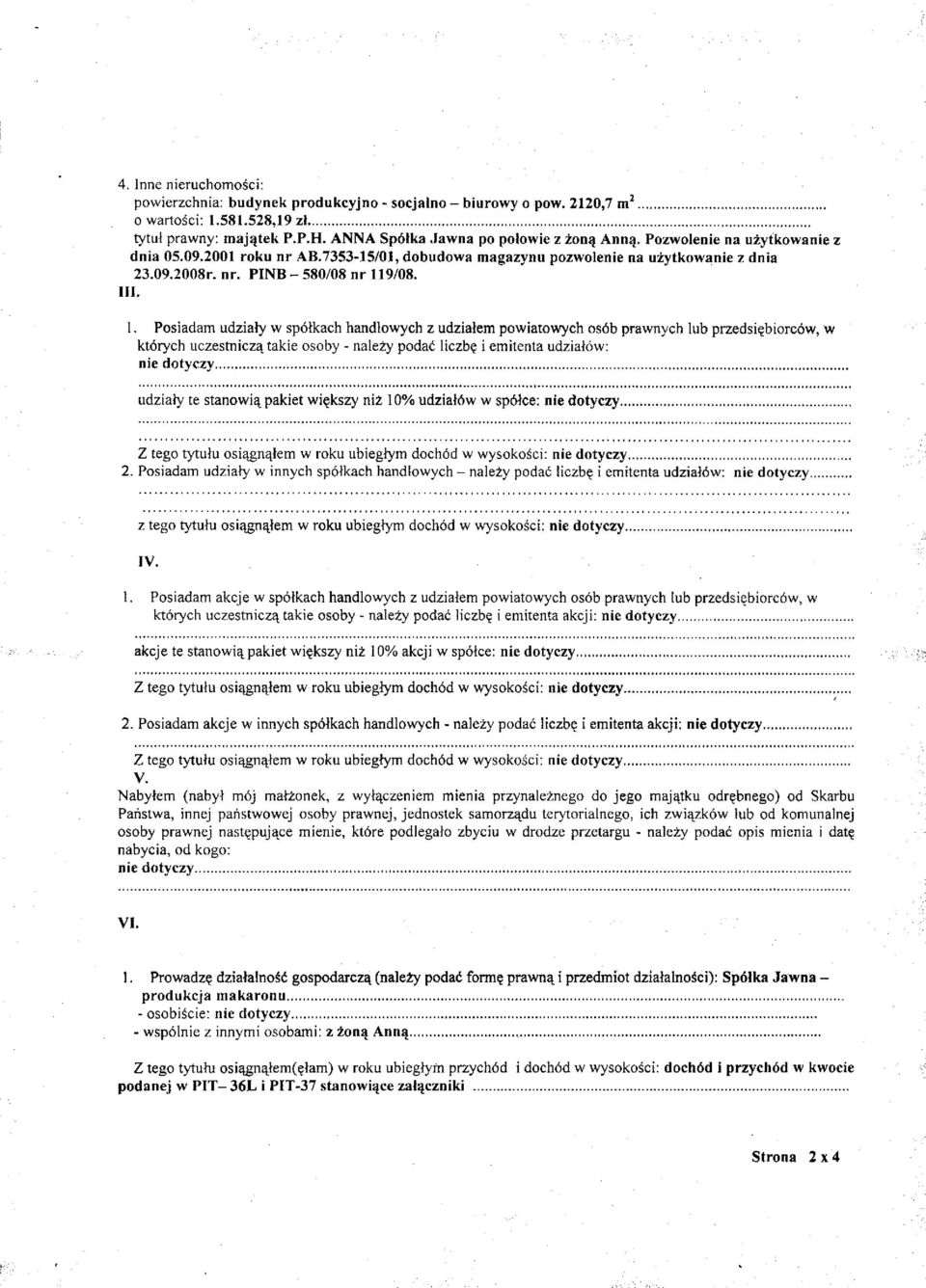 Posiadam udzialy w sp6lkach handlowych z udzialem powiatowych os6b prawnych lub przedsiebiorc6w, w kt6rych uczestnicz4 takie osoby - nale2y podai liczbe i emitenta udzial6w: rdzialy te stanowi4