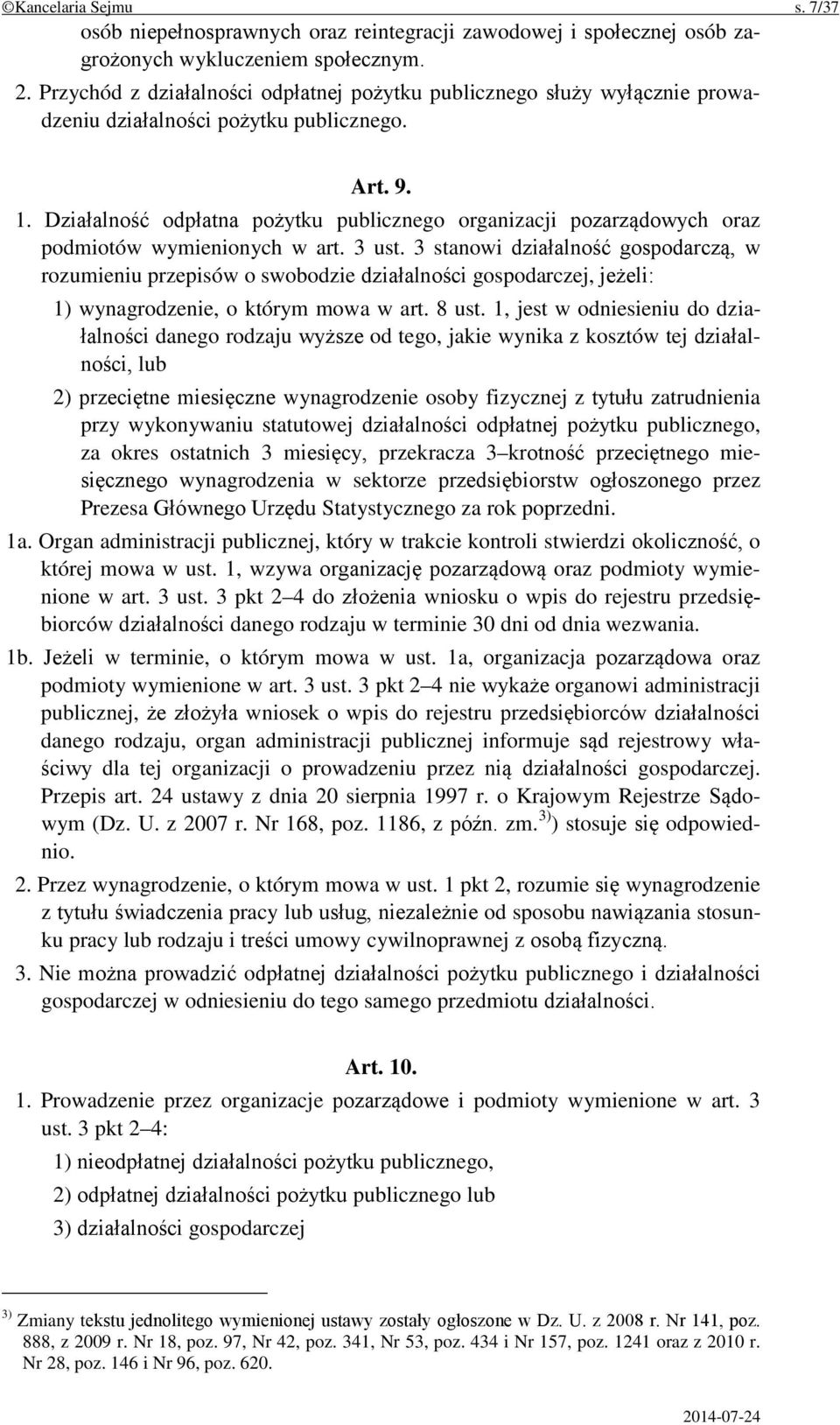 Działalność odpłatna pożytku publicznego organizacji pozarządowych oraz podmiotów wymienionych w art. 3 ust.