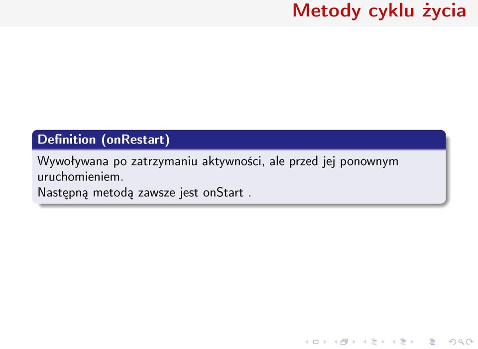 aktywno±ci, ale przed jej ponownym