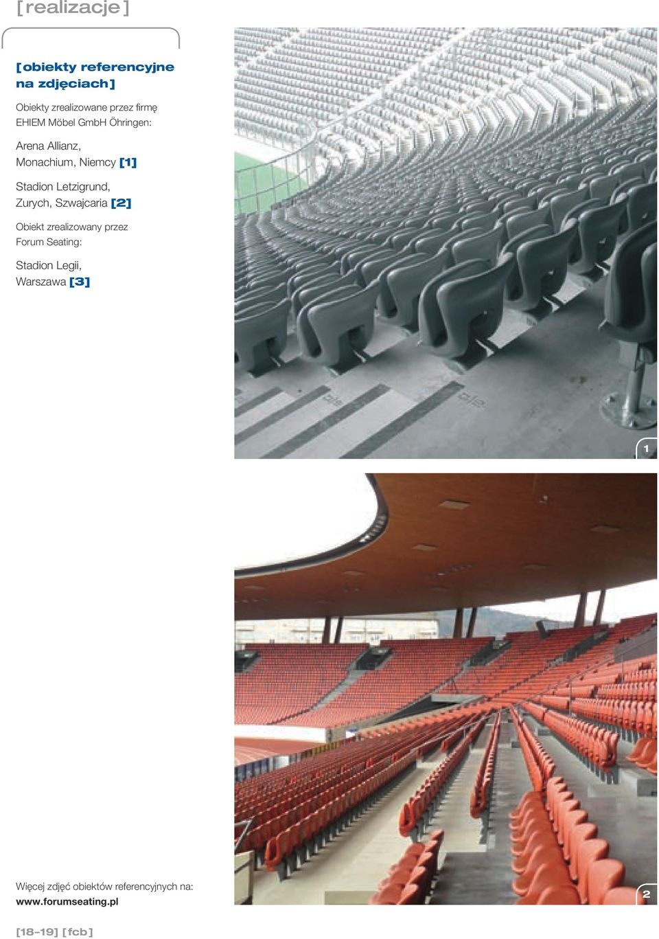 Zurych, Szwajcaria [2] Obiekt zrealizowany przez Forum Seating: Stadion Legii,