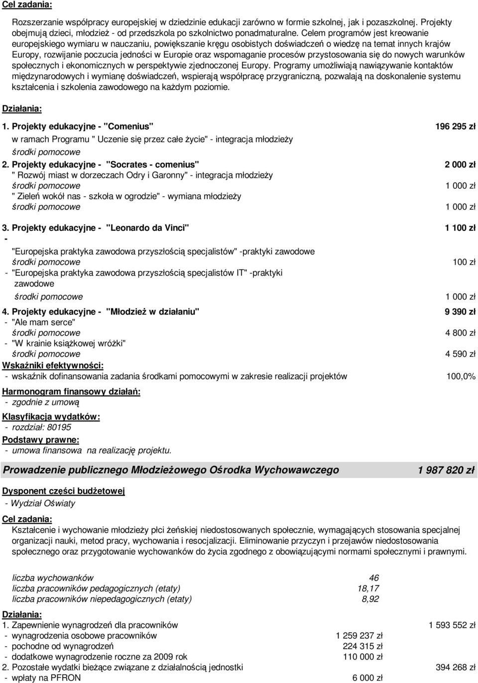 wspomaganie procesów przystosowania się do nowych warunków społecznych i ekonomicznych w perspektywie zjednoczonej Europy.