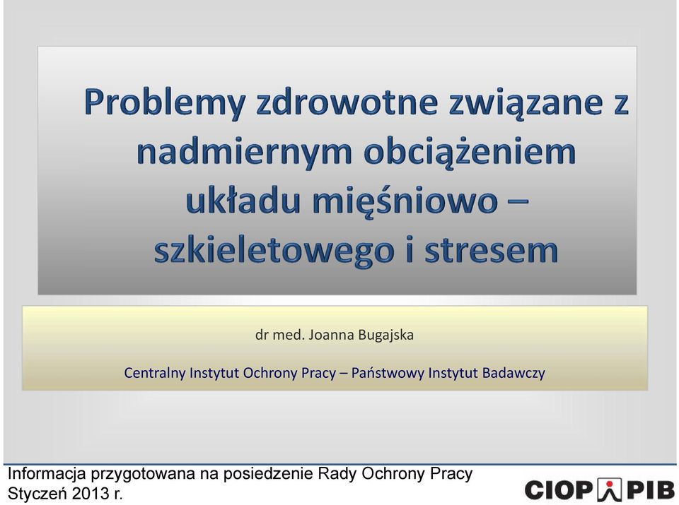 Ochrony Pracy Państwowy Instytut