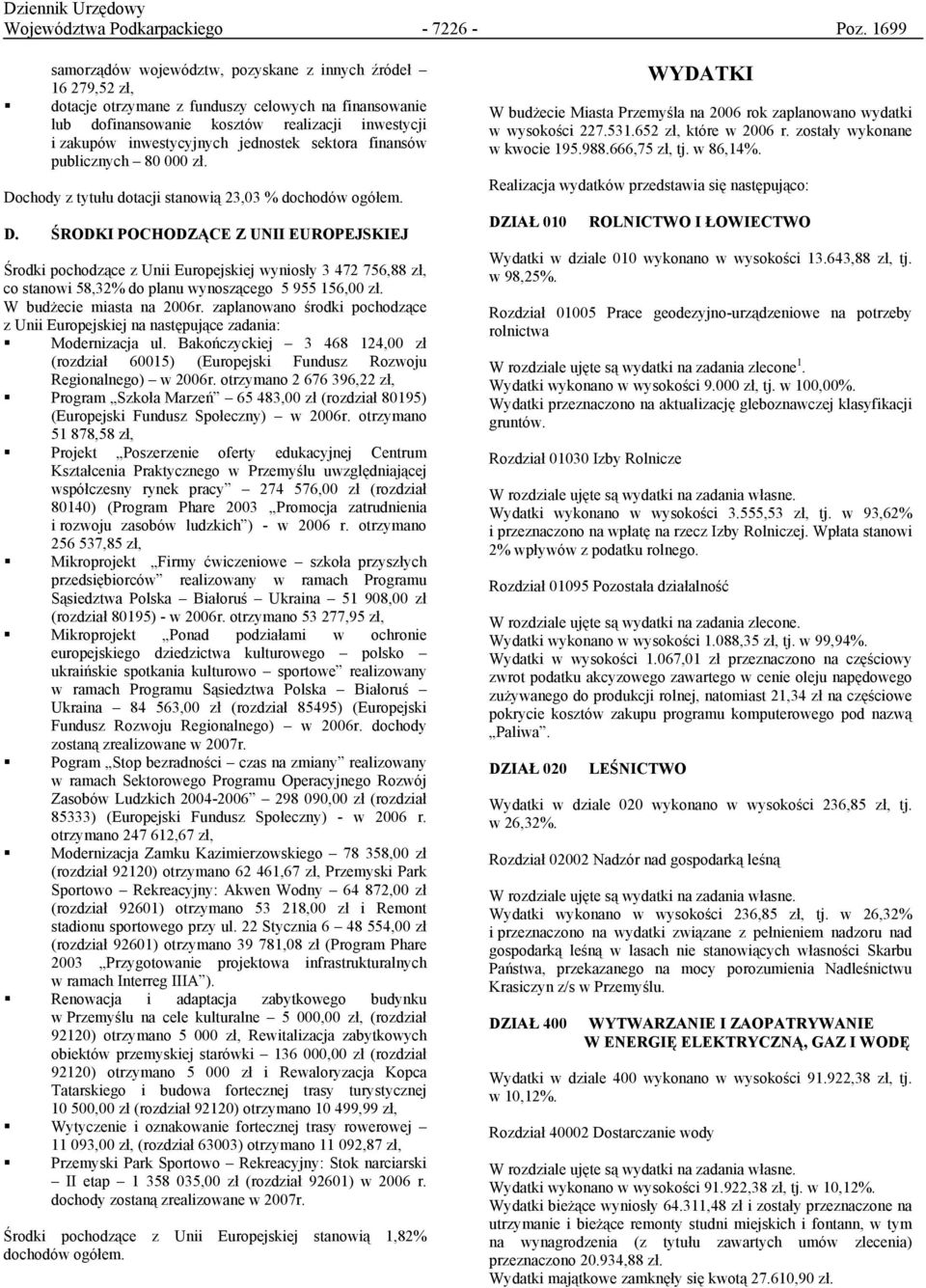 jednostek sektora finansów publicznych 80 000 zł. Do