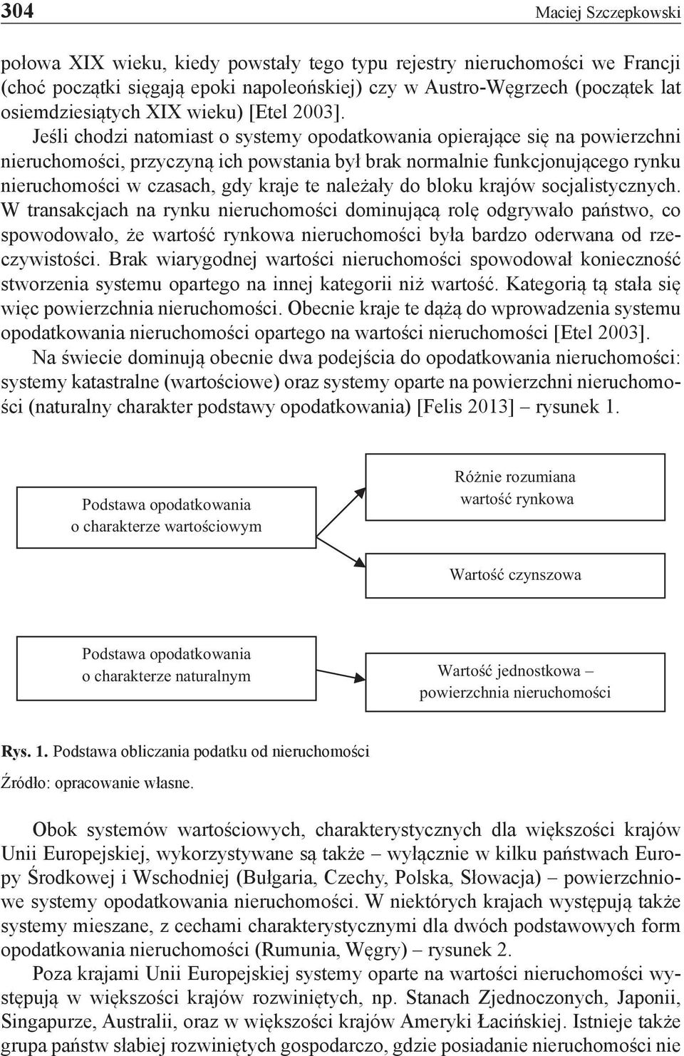 Jeśli chodzi natomiast o systemy opodatkowania opierające się na powierzchni nieruchomości, przyczyną ich powstania był brak normalnie funkcjonującego rynku nieruchomości w czasach, gdy kraje te