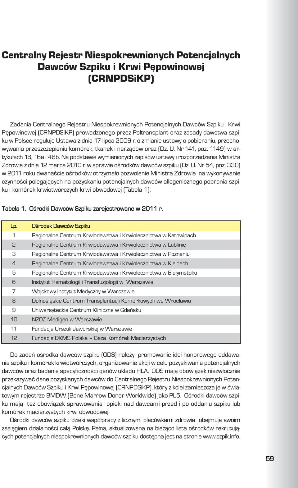 o zmianie ustawy o pobieraniu, przechowywaniu przeszczepianiu komórek, tkanek i narz¹dów oraz (Dz. U. Nr 141, poz. 1149) w artyku³ach 16, 16a i 46b.