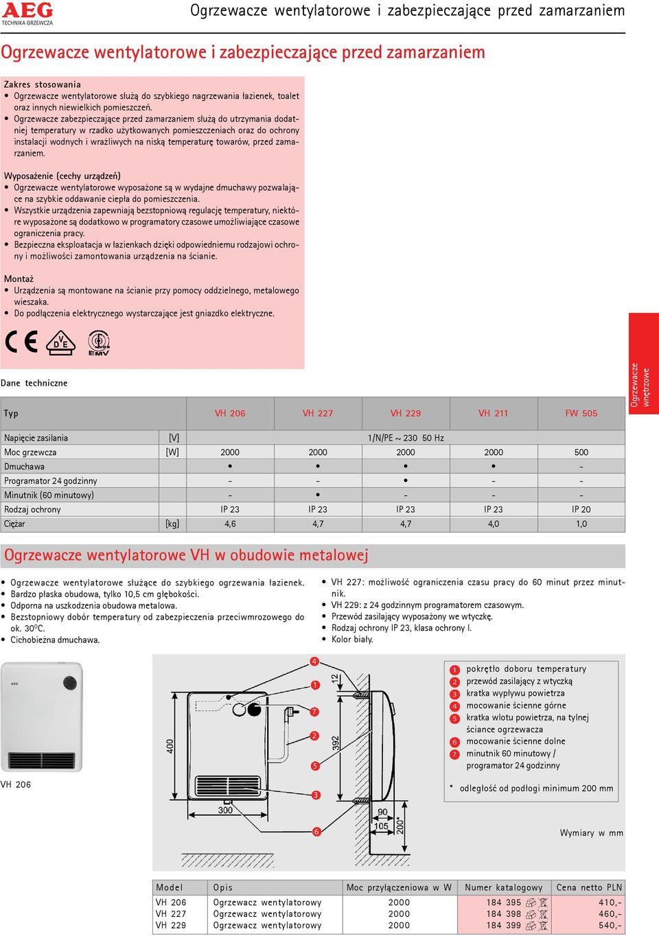 zabezpieczaj¹ce przed zamarzaniem s³u ¹ do utrzymania dodatniej temperatury w rzadko u ytkowanych pomieszczeniach oraz do ochrony instalacji wodnych i wra liwych na nisk¹ temperaturê towarów, przed