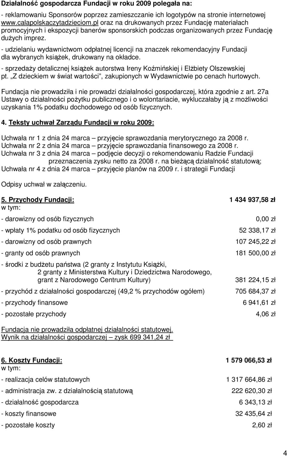 - udzielaniu wydawnictwom odpłatnej licencji na znaczek rekomendacyjny Fundacji dla wybranych książek, drukowany na okładce.