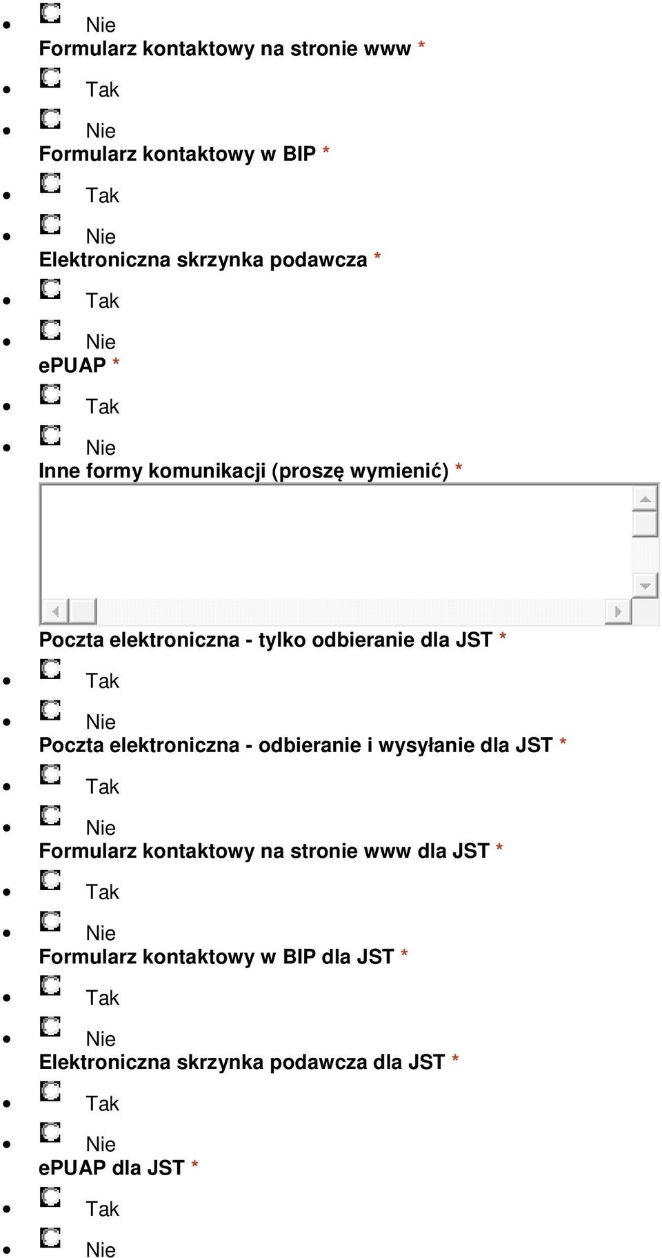 JST * Poczta elektroniczna - odbieranie i wysyłanie dla JST * Formularz kontaktowy na stronie www