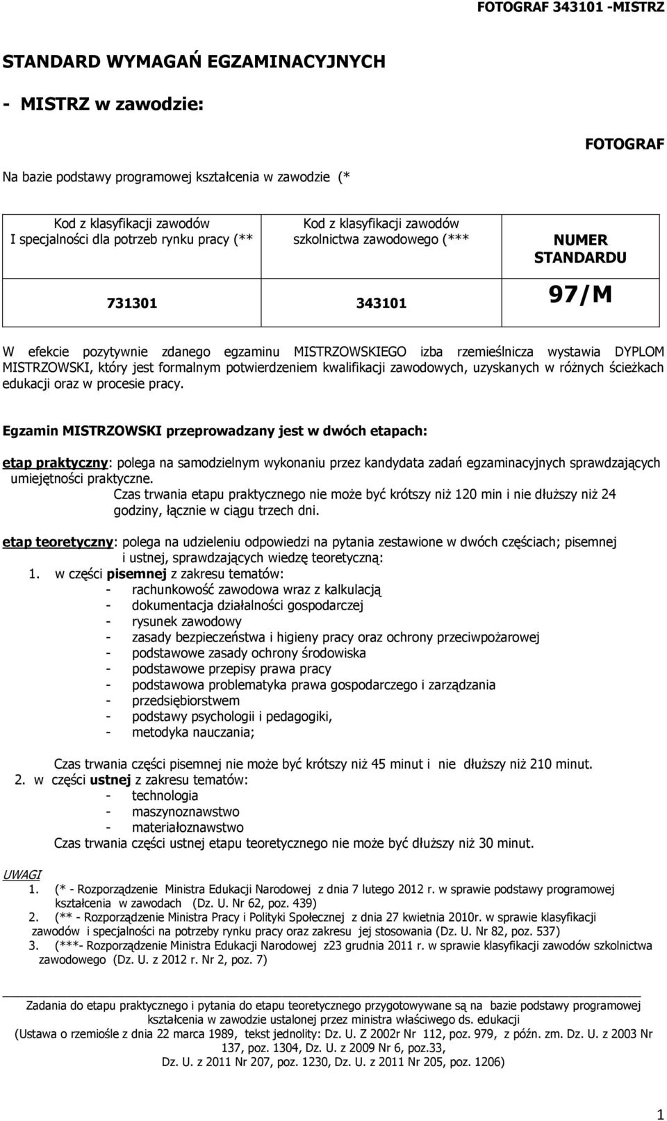 formalnym potwierdzeniem kwalifikacji zawodowych, uzyskanych w różnych ścieżkach edukacji oraz w procesie pracy.