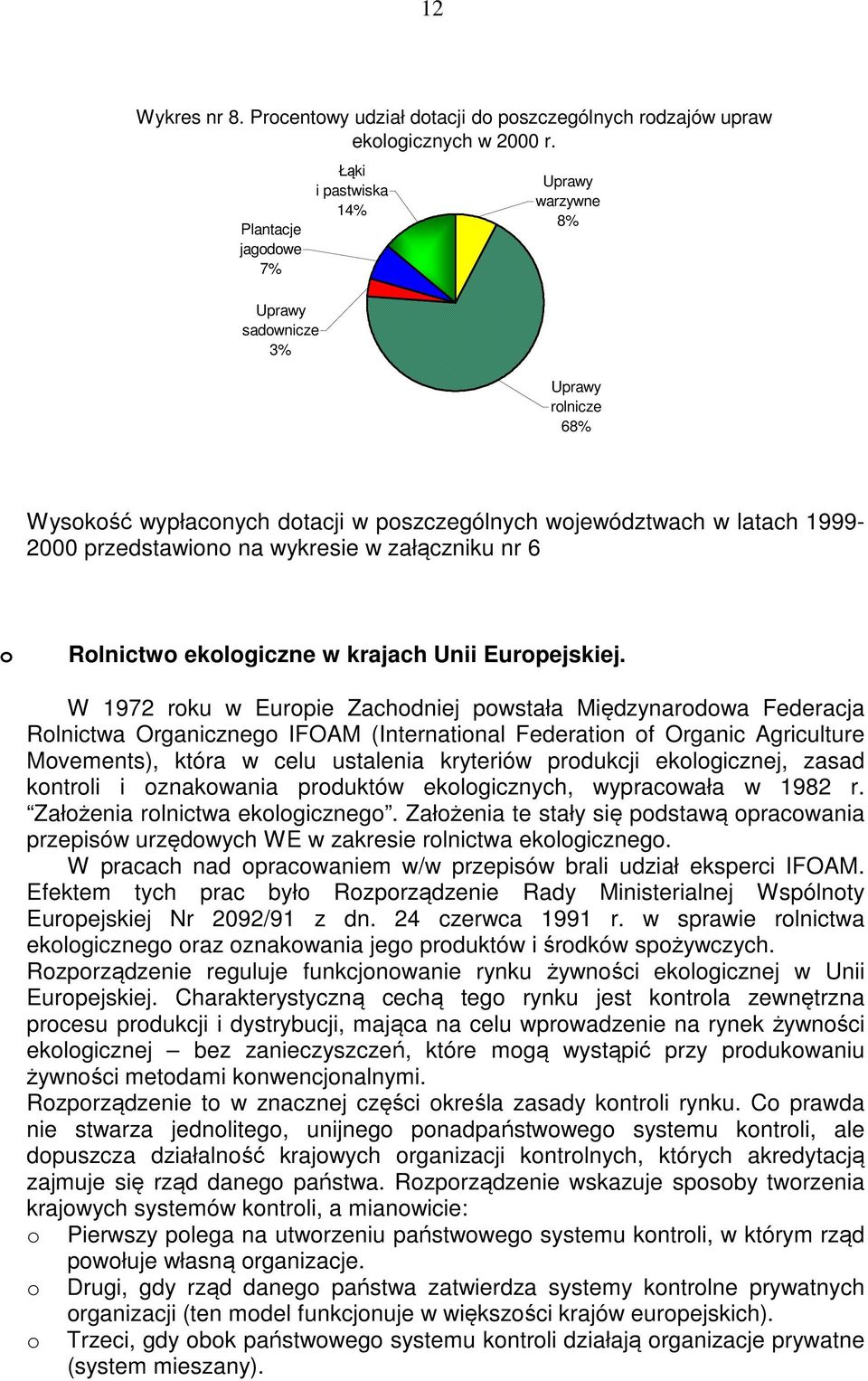 nr 6 o Rolnictwo ekologiczne w krajach Unii Europejskiej.