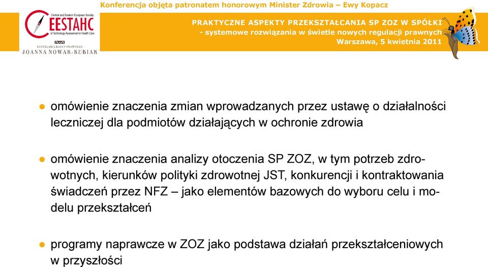 polityki zdrowotnej JST, konkurencji i kontraktowania świadczeń przez NFZ jako elementów bazowych do