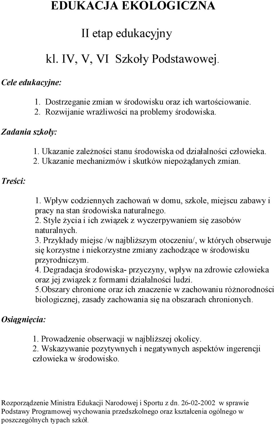 2. Style życia i ich związek z wyczerpywaniem się zasobów naturalnych. 3.