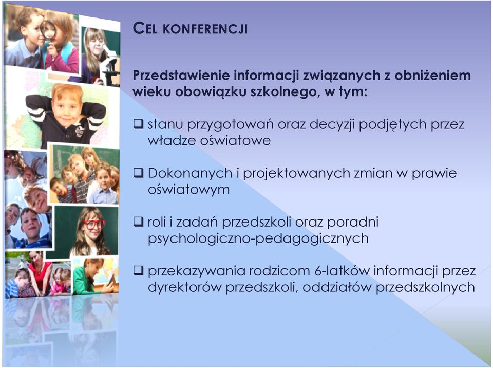 projektowanych zmian w prawie oświatowym roli i zadań przedszkoli oraz poradni