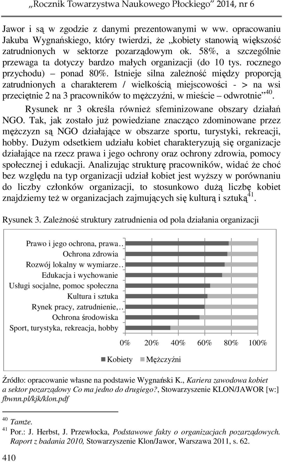 58%, a szczególnie przewaga ta dotyczy bardzo małych organizacji (do 10 rocznego przychodu) ponad 80%.