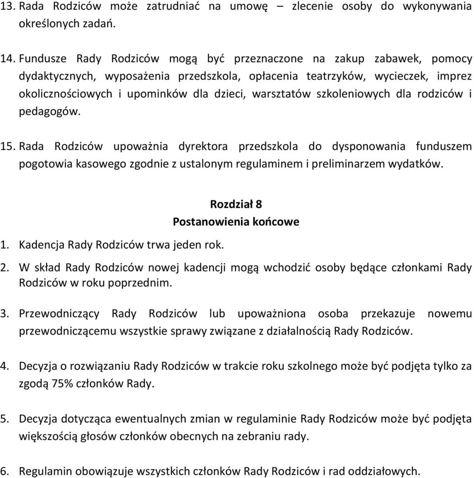 warsztatów szkoleniowych dla rodziców i pedagogów. 15.