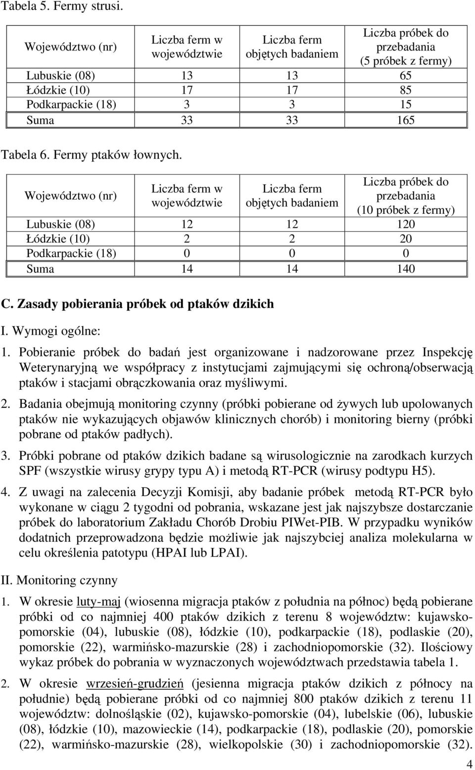 Pobieranie próbek do badań jest organizowane i nadzorowane przez Inspekcję Weterynaryjną we współpracy z instytucjami zajmującymi się ochroną/obserwacją ptaków i stacjami obrączkowania oraz myśliwymi.