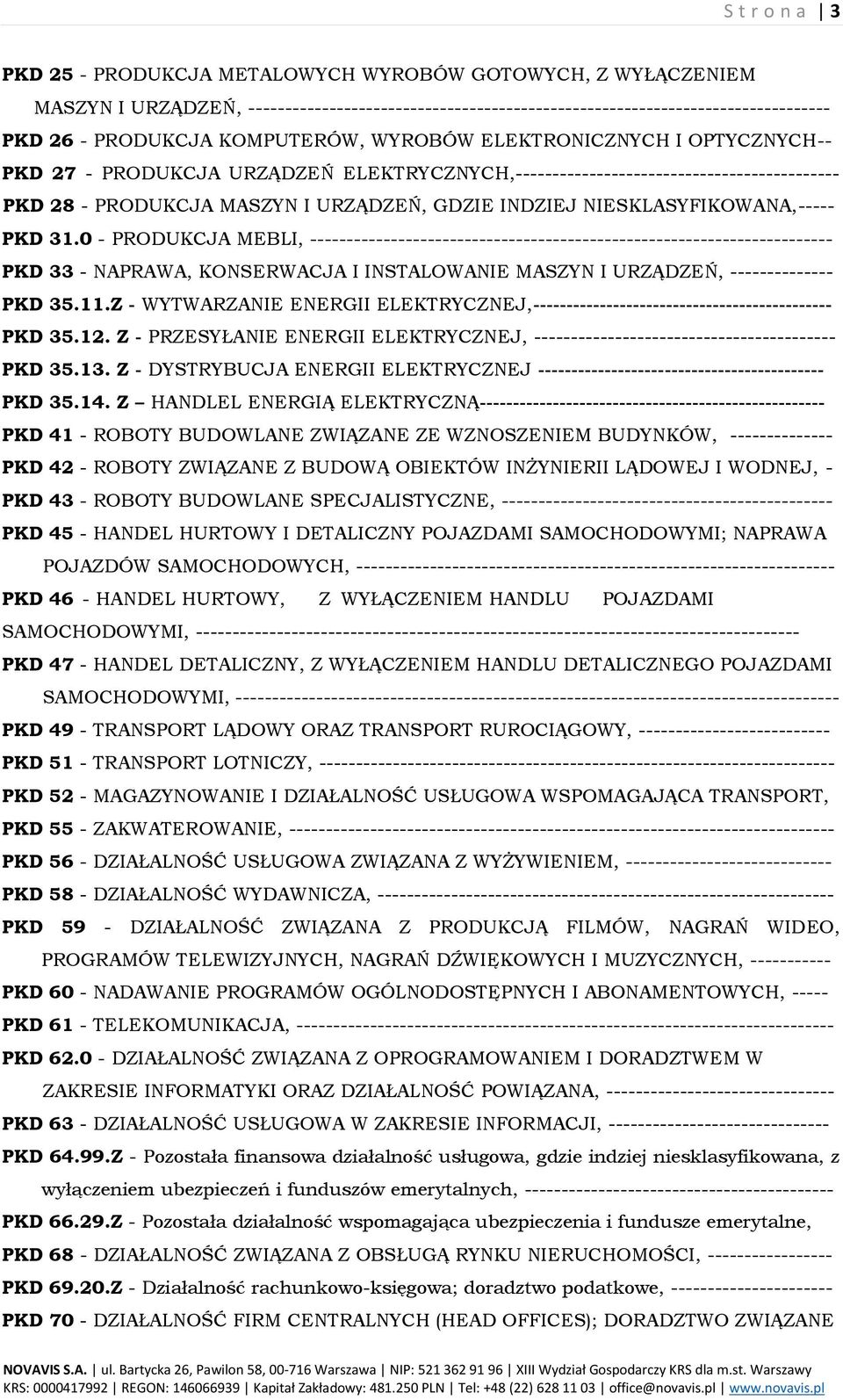 NIESKLASYFIKOWANA,----- PKD 31.