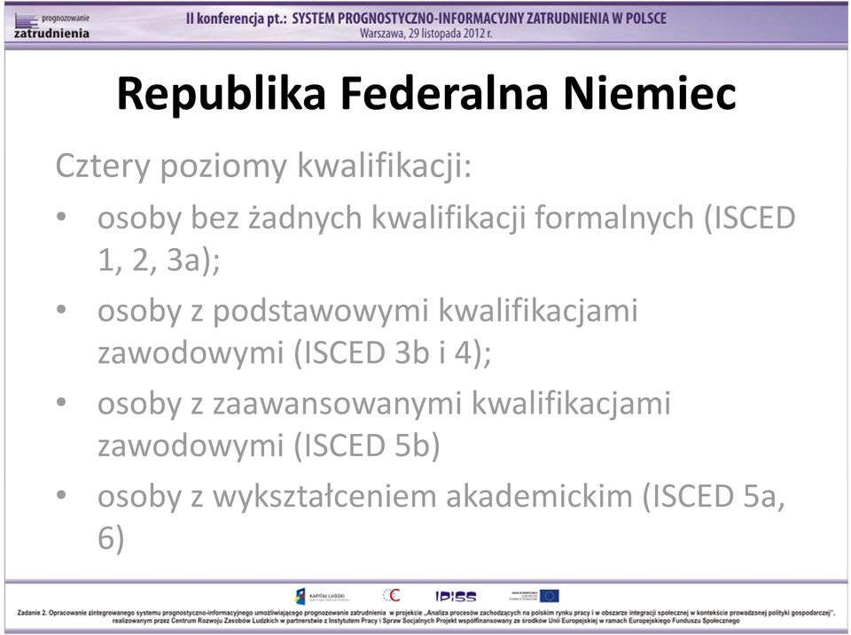 kwalifikacjami zawodowymi (ISCED 3b i 4); osoby z zaawansowanymi