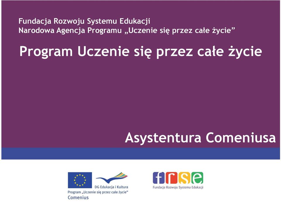 przez całe życie Program Uczenie się