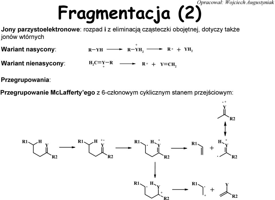 Wariant nasycony: 2 2 Wariant nienasycony: 2 C C 2 Przegrupowania: