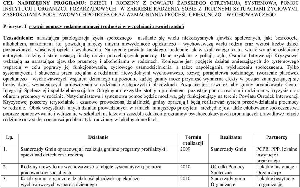 społecznego nasilanie się wielu niekorzystnych zjawisk społecznych, jak: bezrobocie, alkoholizm, narkomania itd.