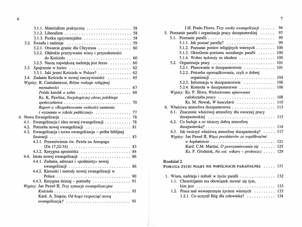 3.1. Jaki jesteś Kościele w Polsce?.,............ 6 2 3.4. Zadania Kościoła w nowej rzeczywistości...... 65 R. Cantalamessa, Różne rodzaje religijnej mentalności............................. 67 Polski katolik o sobie.