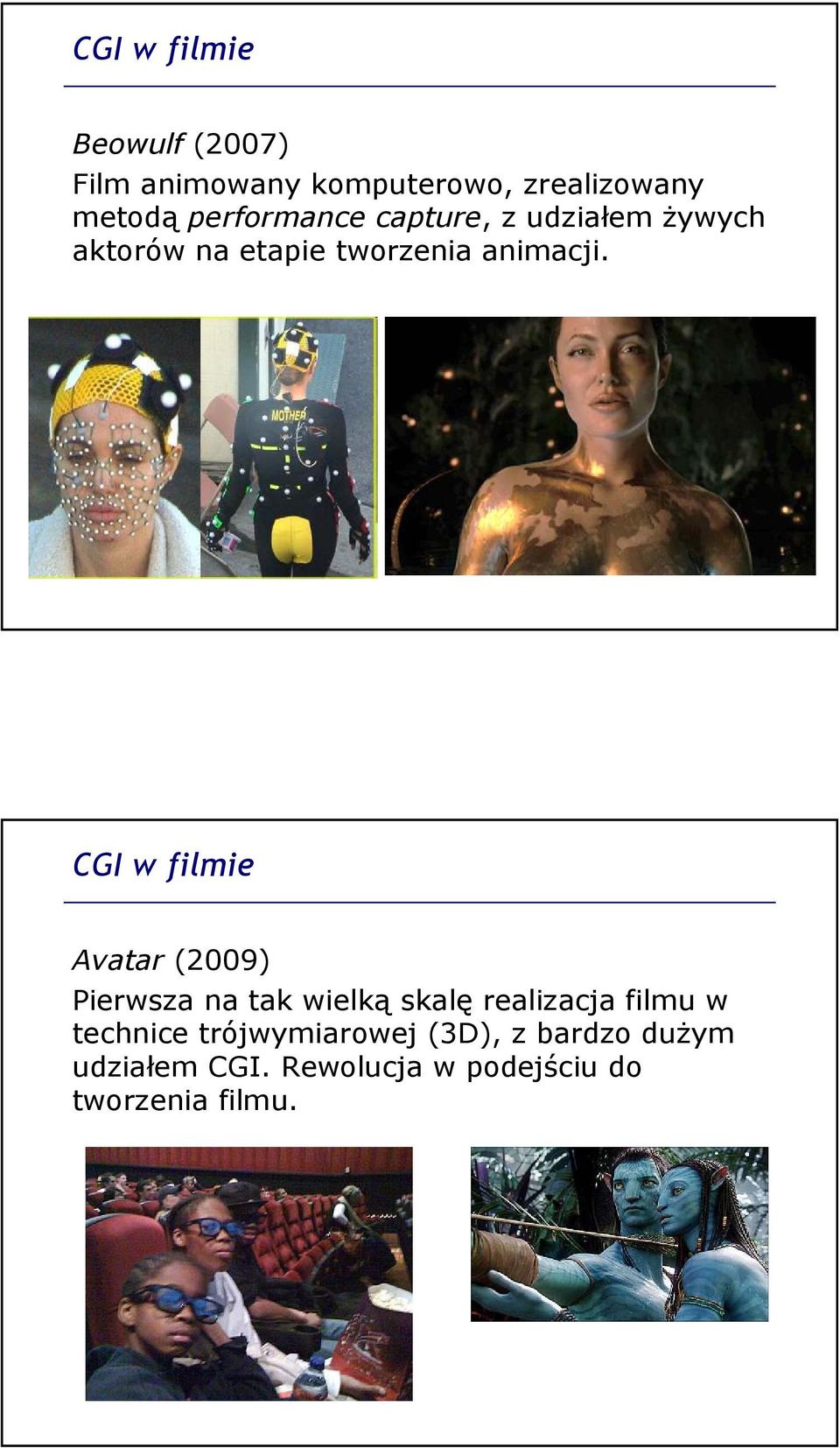 CGI w filmie Avatar (2009) Pierwsza na tak wielką skalę realizacja filmu w