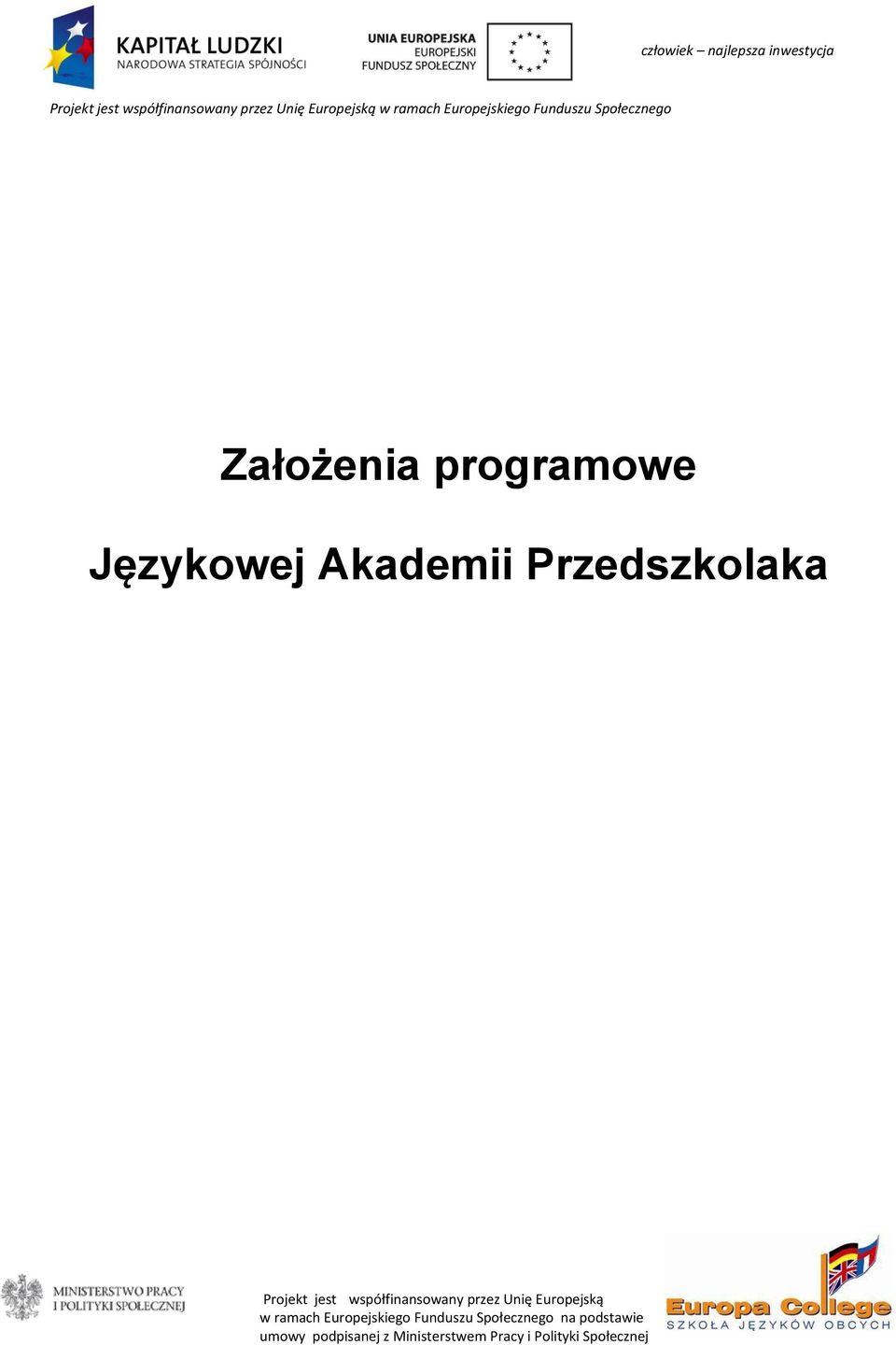 Założenia programowe