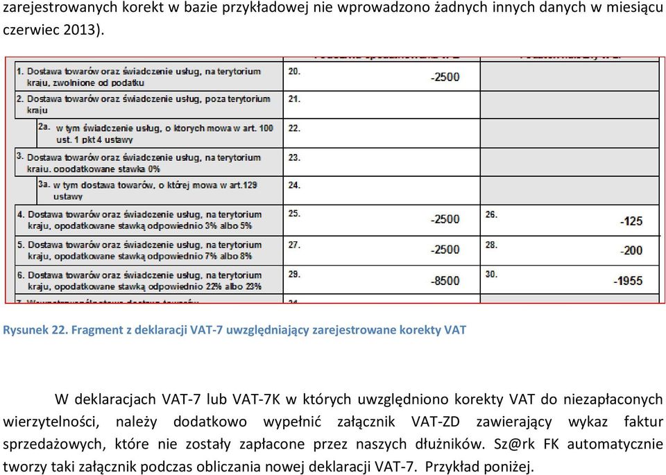 VAT do niezapłaconych wierzytelności, należy dodatkowo wypełnić załącznik VAT-ZD zawierający wykaz faktur sprzedażowych, które nie