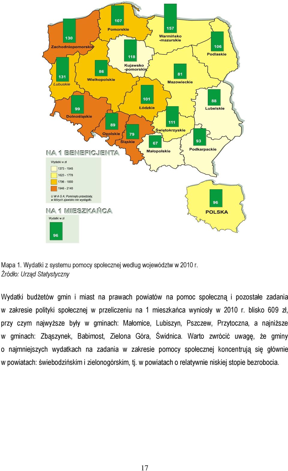 na 1 mieszkańca wyniosły w 2010 r.