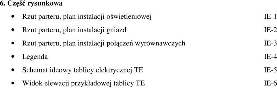 instalacji połączeń wyrównawczych IE-3 Legenda IE-4 Schemat ideowy