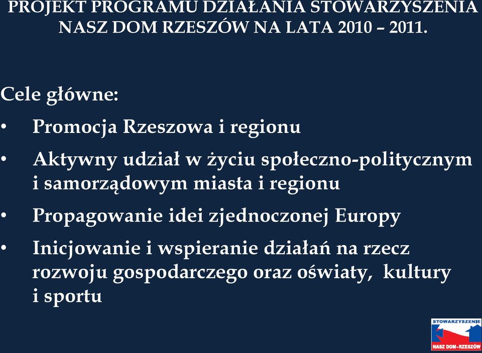 społeczno-politycznym i samorządowym miasta i regionu Propagowanie idei