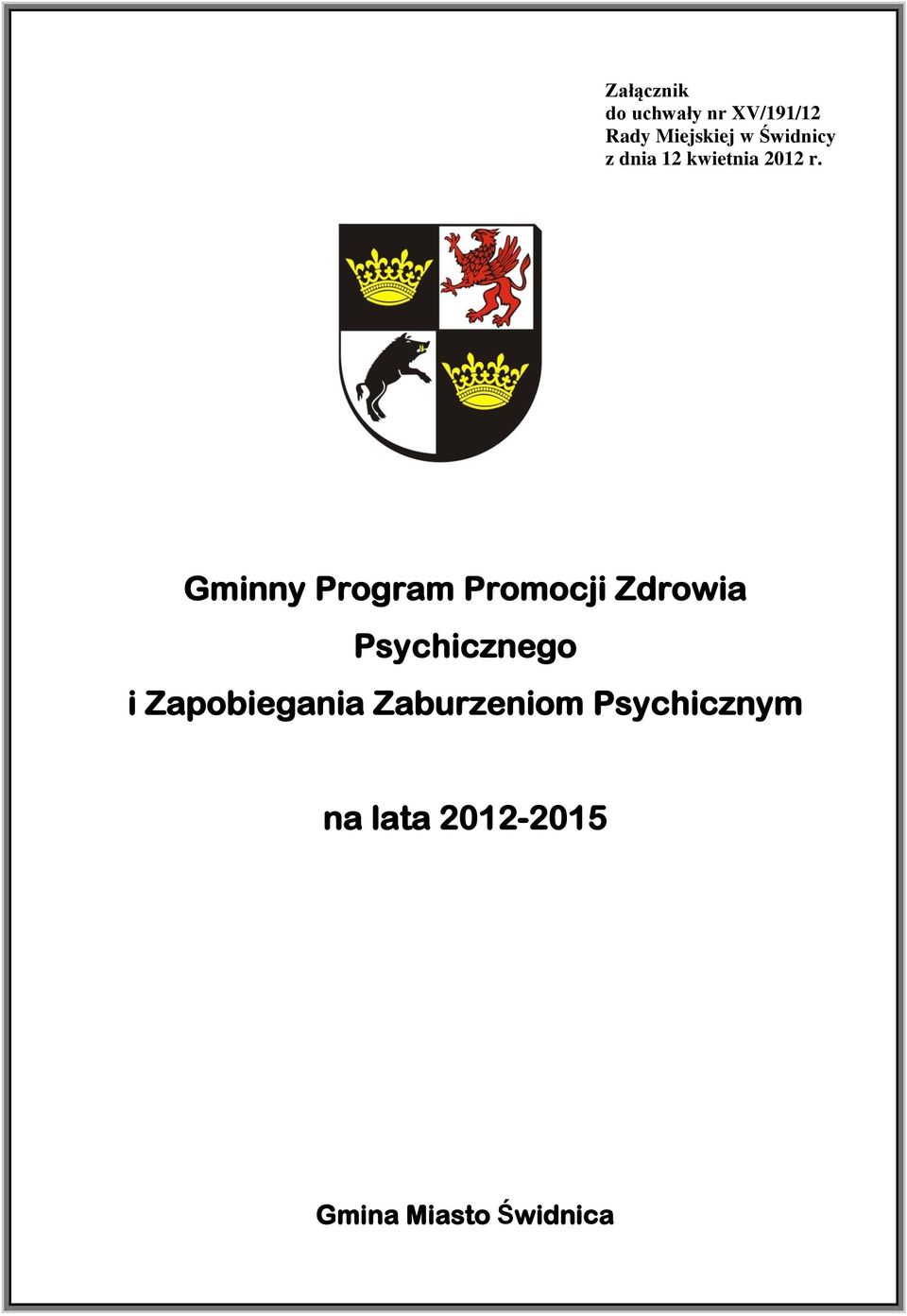 Gminny Program Promocji Zdrowia Psychicznego i