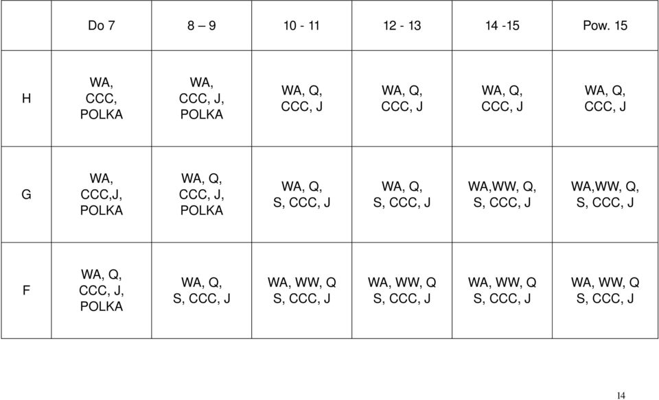 CCC, J CCC, J G WA, CCC,J, POLKA CCC, J, POLKA