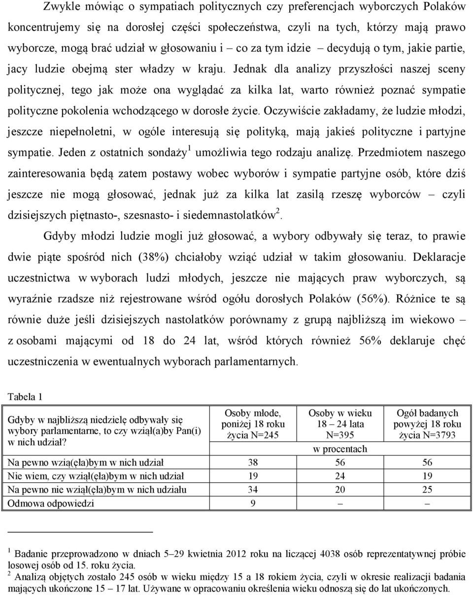 Jednak dla analizy przyszłości naszej sceny politycznej, tego jak może ona wyglądać za kilka lat, warto również poznać sympatie polityczne pokolenia wchodzącego w dorosłe życie.