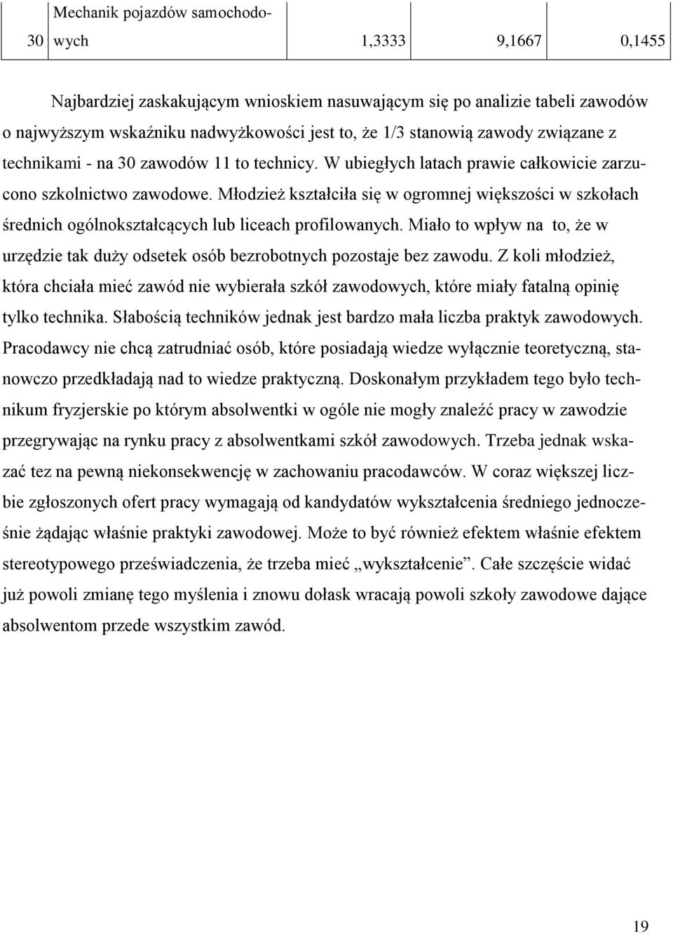 Młodzież kształciła się w ogromnej większości w szkołach średnich ogólnokształcących lub liceach profilowanych.