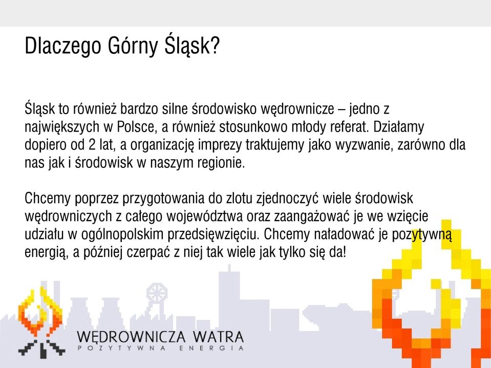 Działamy dopiero od 2 lat, a organizację imprezy traktujemy jako wyzwanie, zarówno dla nas jak i środowisk w naszym regionie.