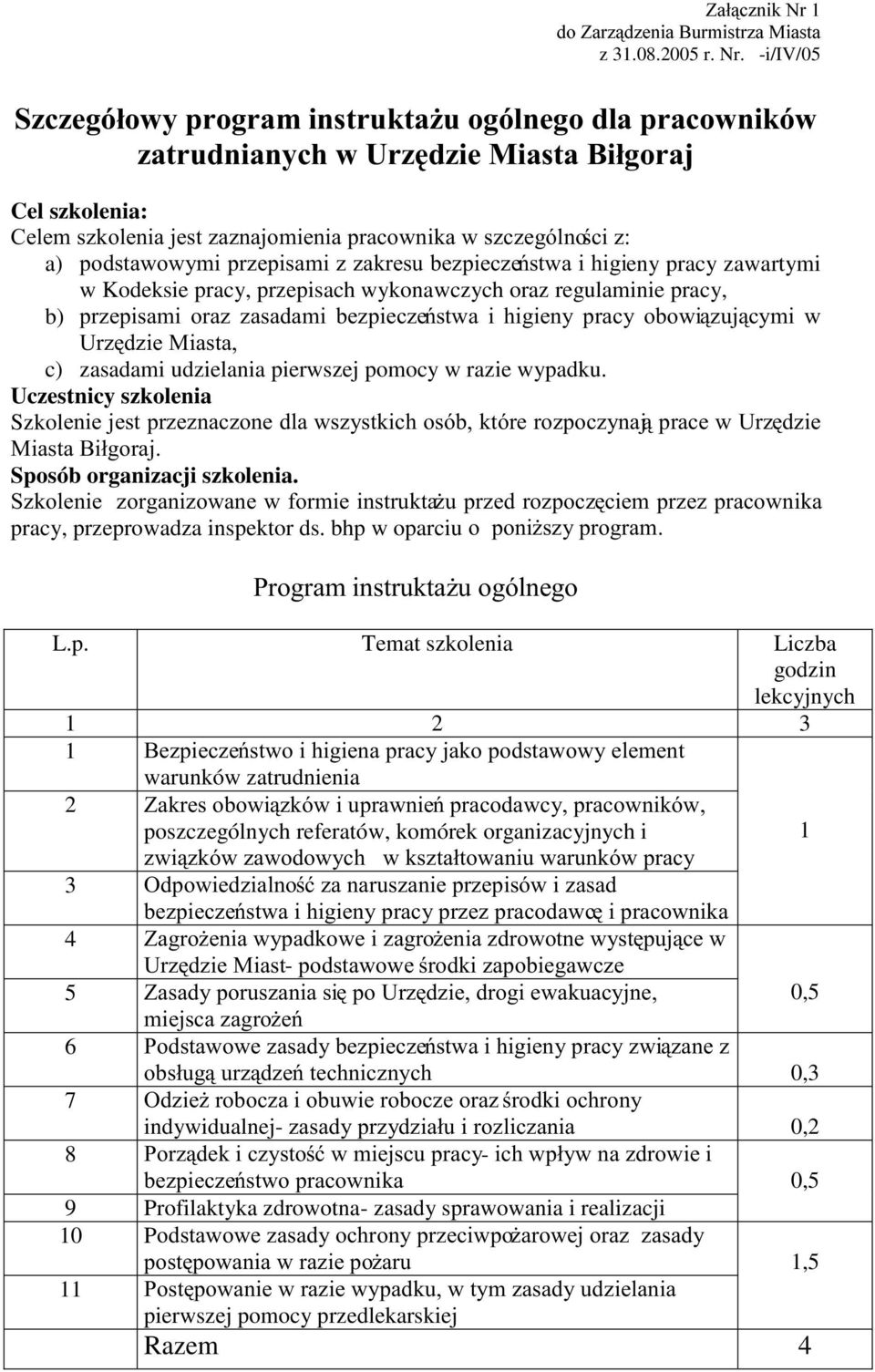 SRGVWDZRZ\PLSU]HSLVDPL]]DNUHVXEH]SLHF]HVWZDLKLJLeny pracy zawartymi w Kodeksie pracy, przepisach wykonawczych oraz regulaminie pracy, b) SU]HSLVDPLRUD] ]DVDGDPLEH]SLHF]HVWZD LKLJLHQ\ SUDF\