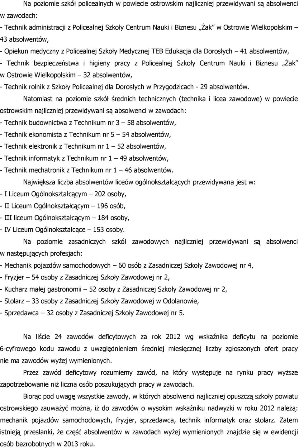 Technik rolnik z Szkoły Policealnej dla Dorosłych w Przygodzicach - 29 absolwentów.